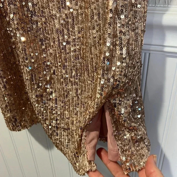 1. State Rose Gold sequined dress size 2 - Picture 9 of 11